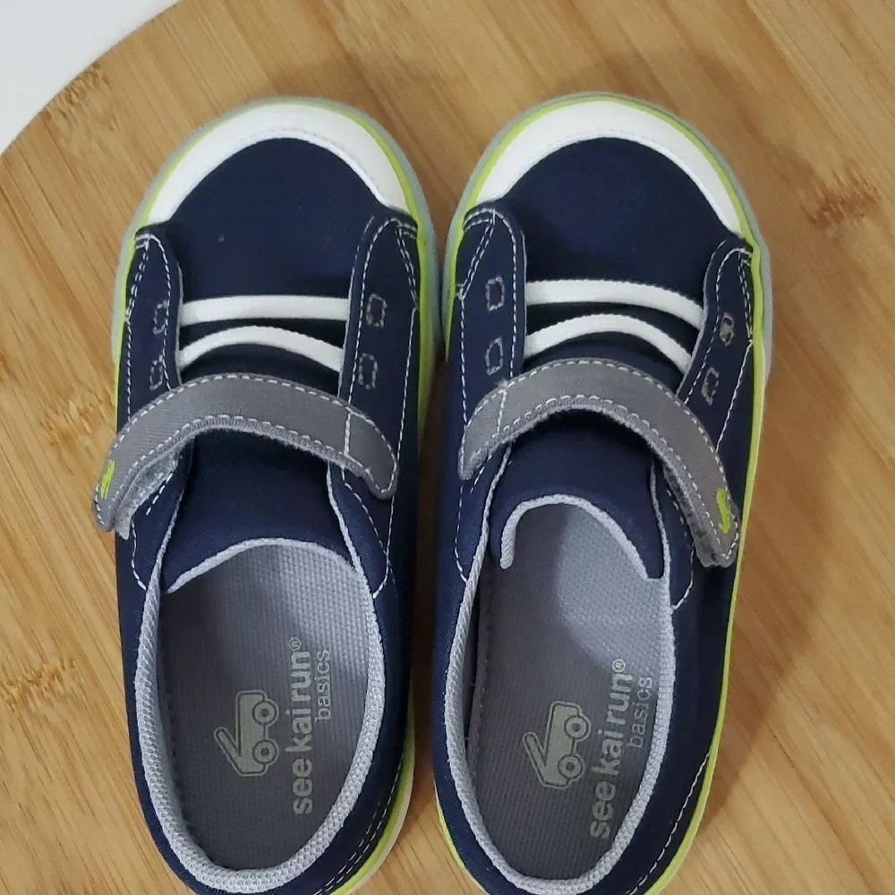 See Kai Run Boys Alex Navy Kids Sneakers Size 12 NIB